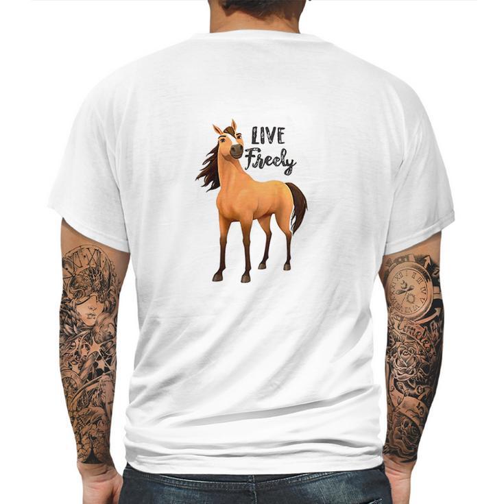 Kids Dreamworks Spirit Riding Free  Live Freely Mens Back Print T-shirt