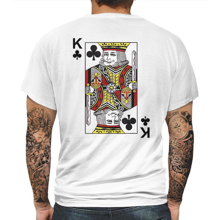 - King Of Clubs Blackjack Cards Poker 21 Mens Back Print T-shirt