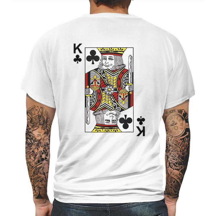 King Of Clubs  Blackjack Cards Poker 21 K Mens Back Print T-shirt