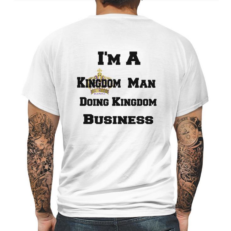 Kingdom Business Man Mens Back Print T-shirt