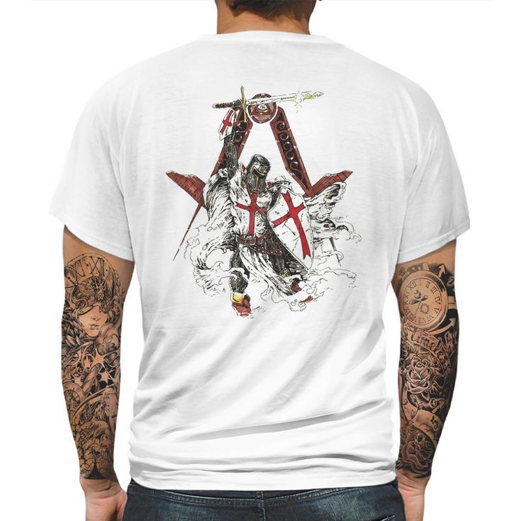 Knights Templar And  Freemason Mens Back Print T-shirt