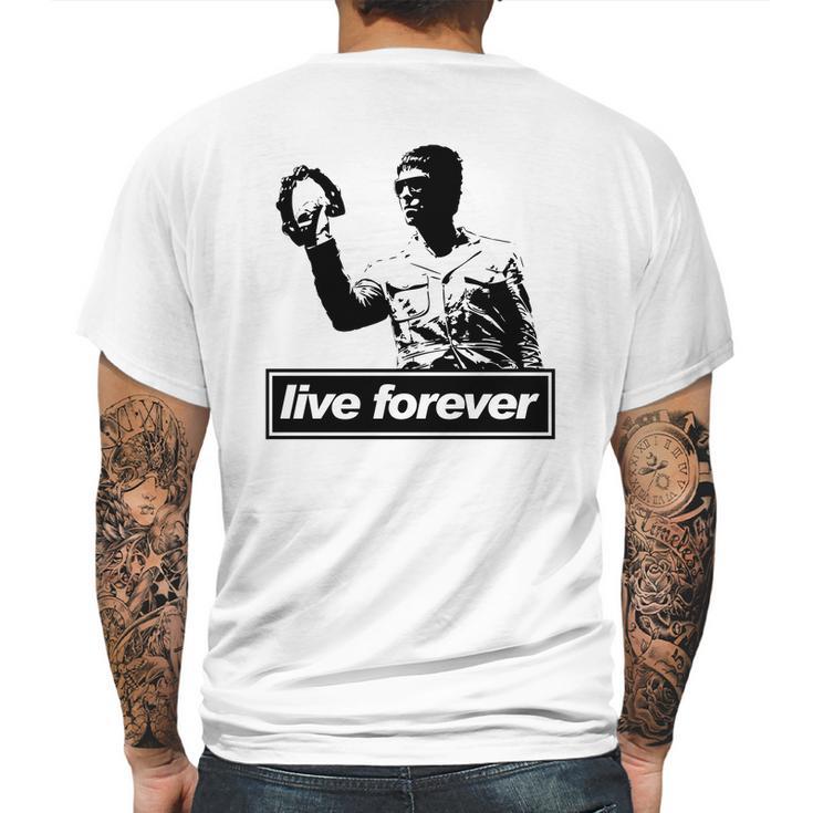 Liam Gallagher Live Forever Mens Back Print T-shirt