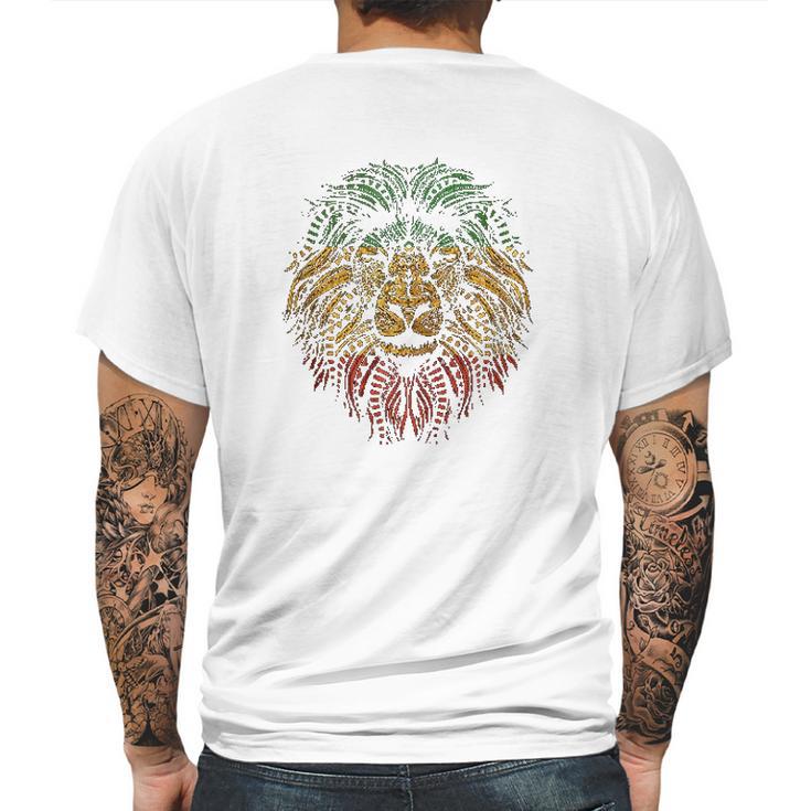 Lion Rasta Roots Rock Reggae Graphic Mens Back Print T-shirt