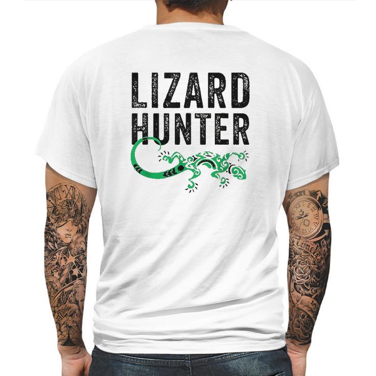 Lizard Hunter Funny Gecko Reptile Lover Kids Gift Mens Back Print T-shirt