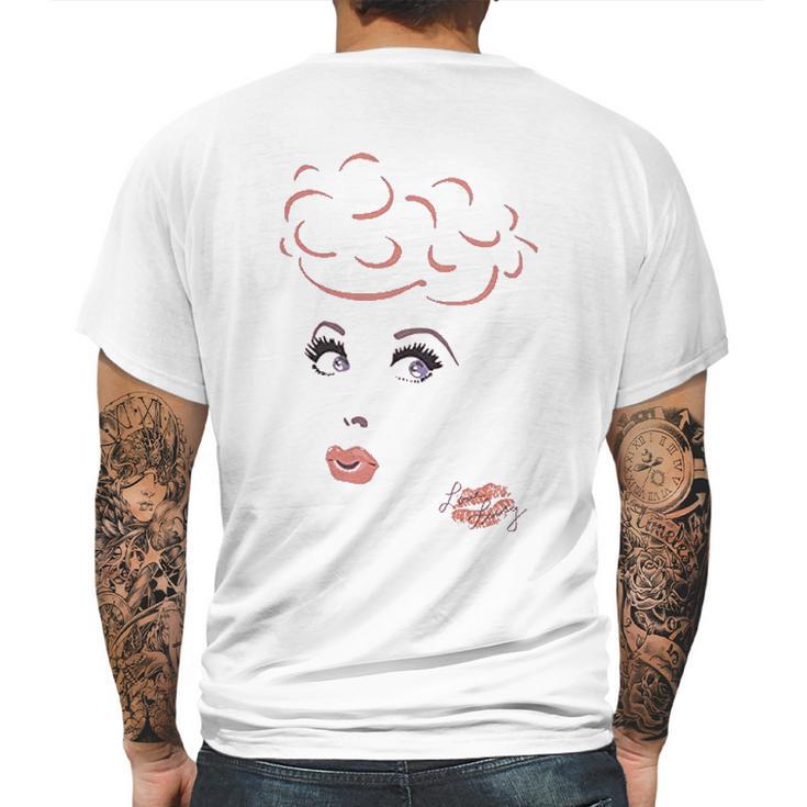 I Love Lucy 50S Tv Series Eyelashes Mens Back Print T-shirt