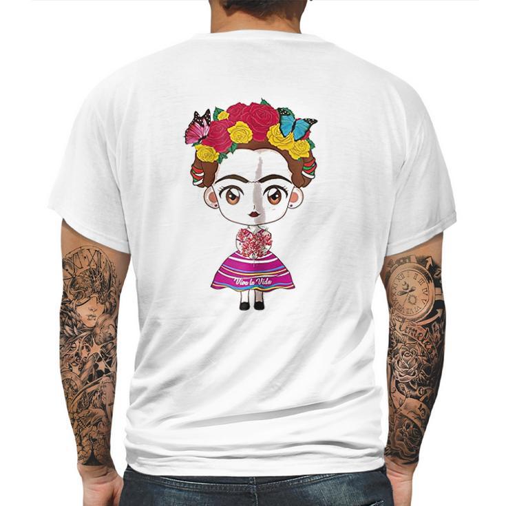 I Love Mexico Viva Mexico Mexican Frida Mens Back Print T-shirt