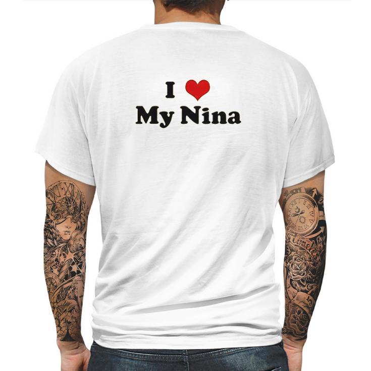 I Love My Nina Mens Back Print T-shirt