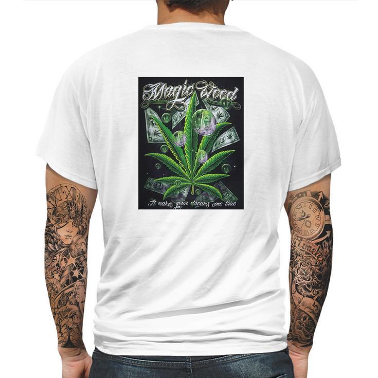 Magic Weed Mens Back Print T-shirt