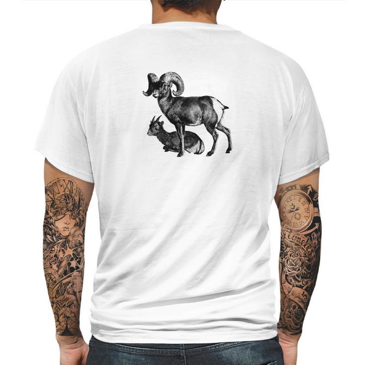 Majestic Bighorn Sheep Print Mens Back Print T-shirt