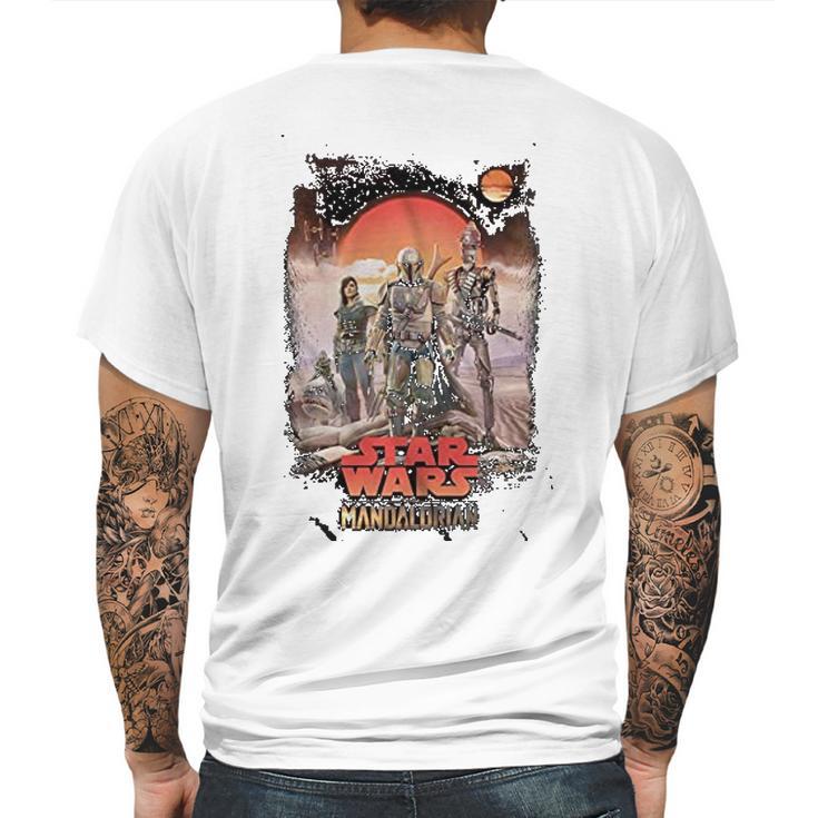 The Mandalorian Art Mens Back Print T-shirt