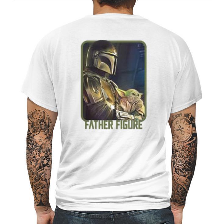 The Mandalorian And The Child Father Figure Mens Back Print T-shirt