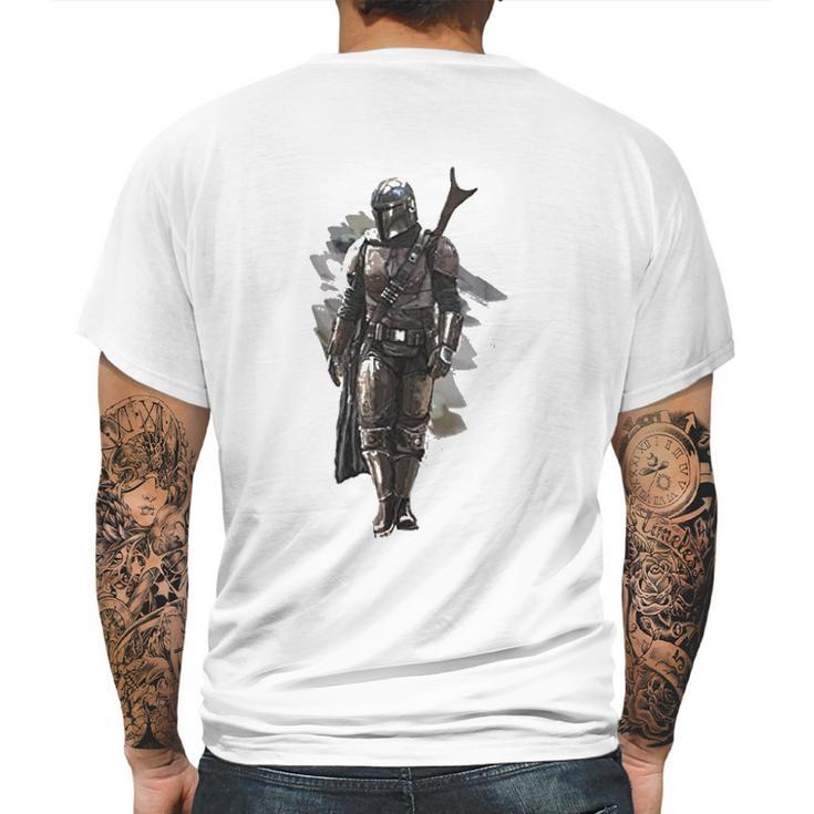 The Mandalorian Motif Mens Back Print T-shirt