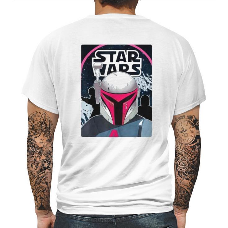 The Mandalorian Neon 80S Comic Cover Mens Back Print T-shirt