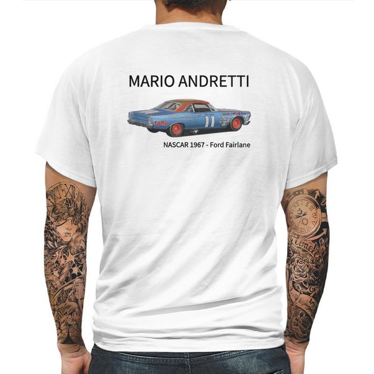 Mario Andretti-1967 Ford Fairlane Mens Back Print T-shirt