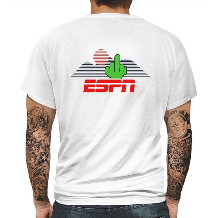 Middle Finger To Espn Mens Back Print T-shirt