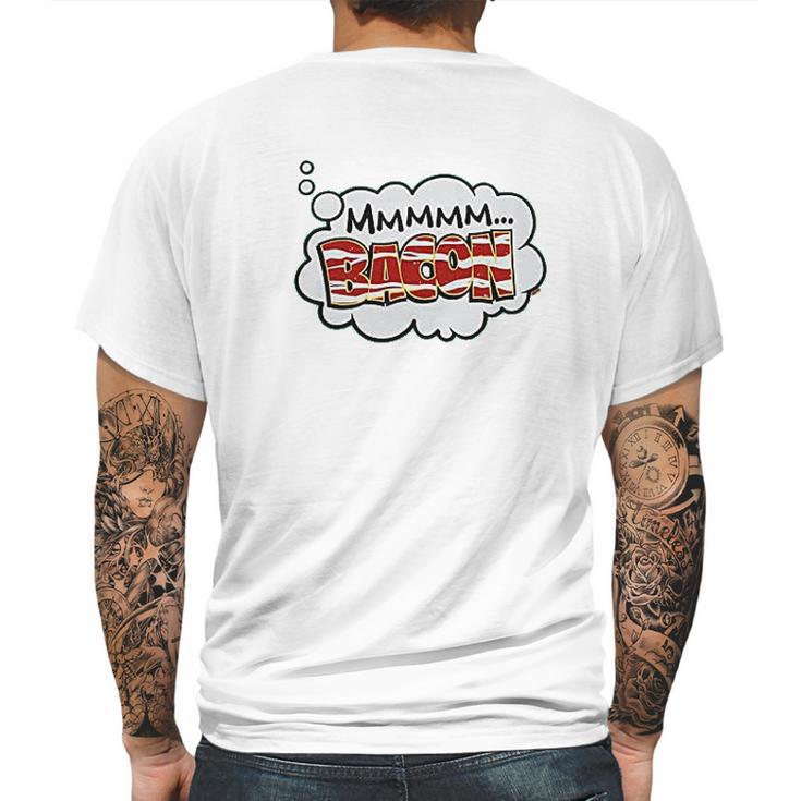 Mmm Bacon Mens Back Print T-shirt