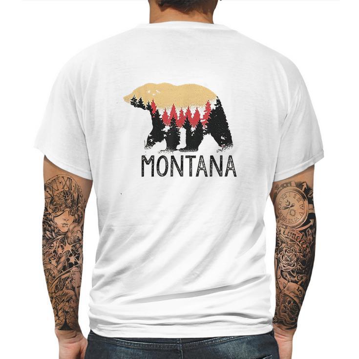 Montana Vintage Grizzly Bear Nature Outdoor Souvenir Gift Mens Back Print T-shirt