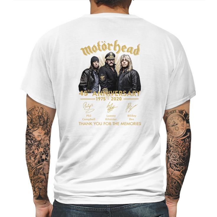 Motorhead 45Th Anniversary 1975-2020 Signatures Shirt Mens Back Print T-shirt