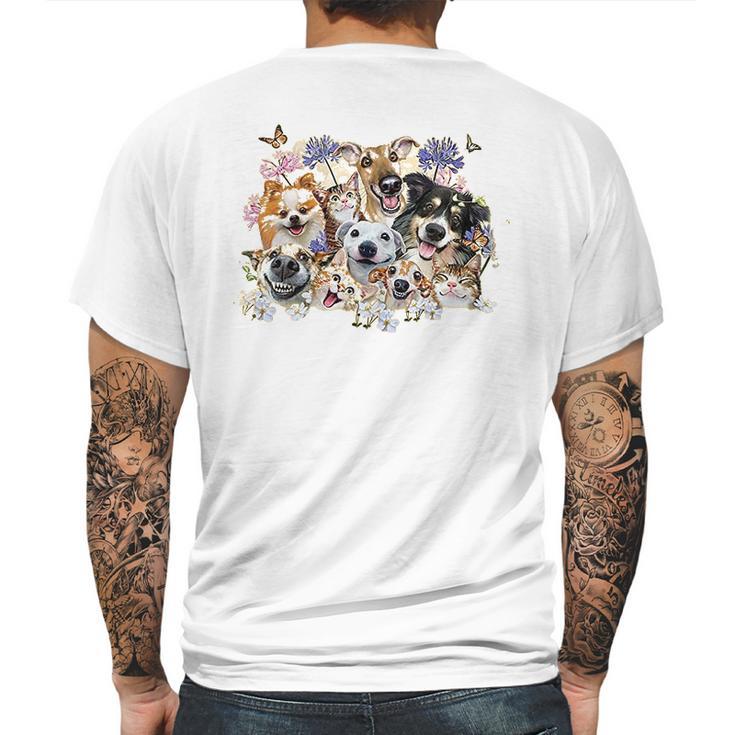 The Mountain Funny Cats And Dogs Mens Back Print T-shirt