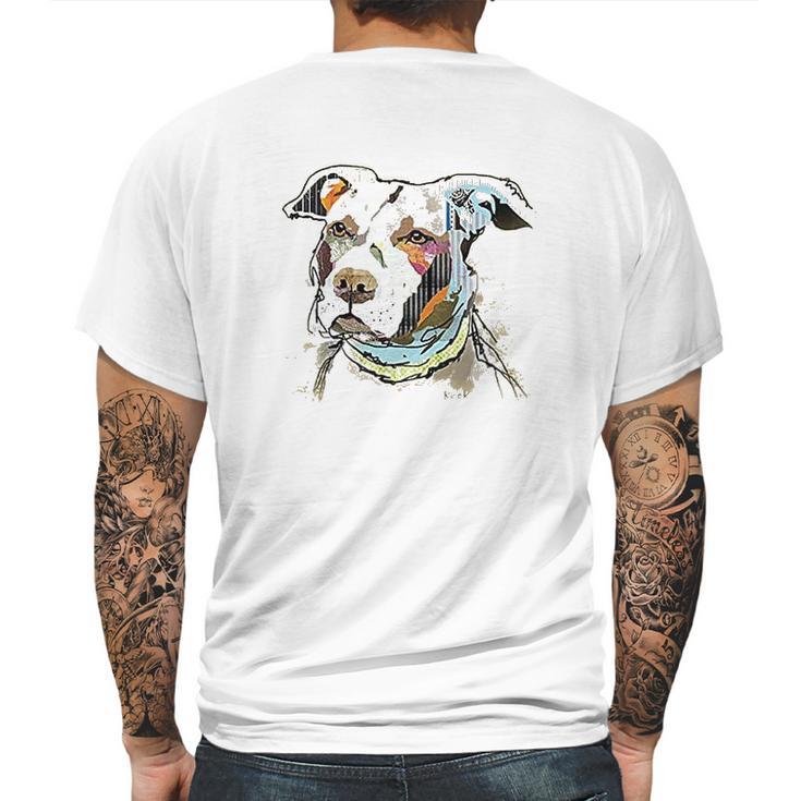 The Mountain Pet Pitbull Cotton Paper Pitbull Mens Back Print T-shirt