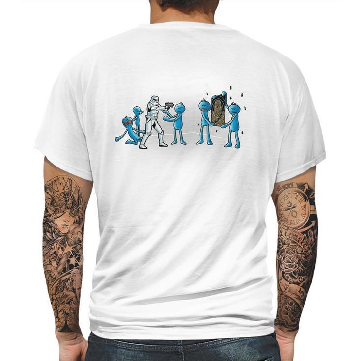 Mr Meeseeks And Stormtrooper Star War Shirt Mens Back Print T-shirt