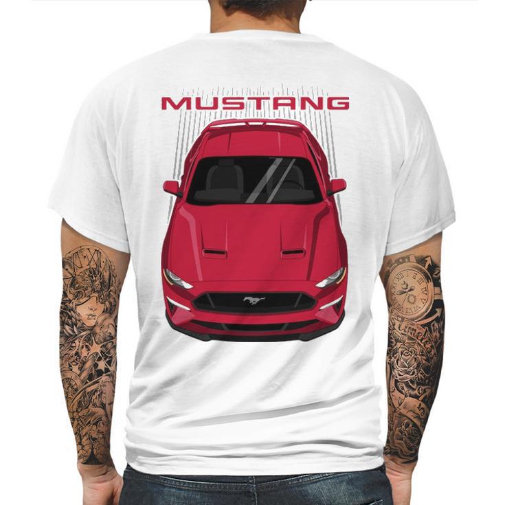 Mustang Gt 2018 To 2019 Ruby Red Mens Back Print T-shirt