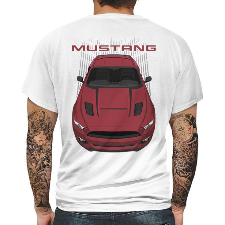 Mustang Gt Cs 2016 2017   Ruby Red Mens Back Print T-shirt