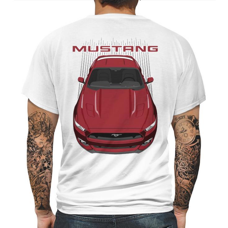 Mustang S550 Gt  Ruby Red Mens Back Print T-shirt