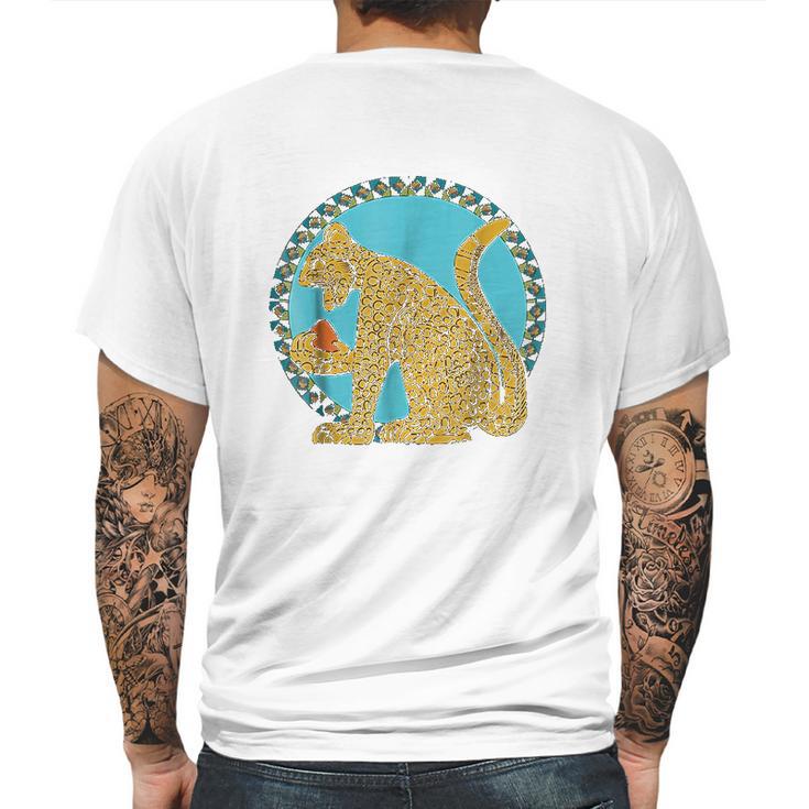 Native American Indian Aztec Mayan Jaguar Mens Back Print T-shirt