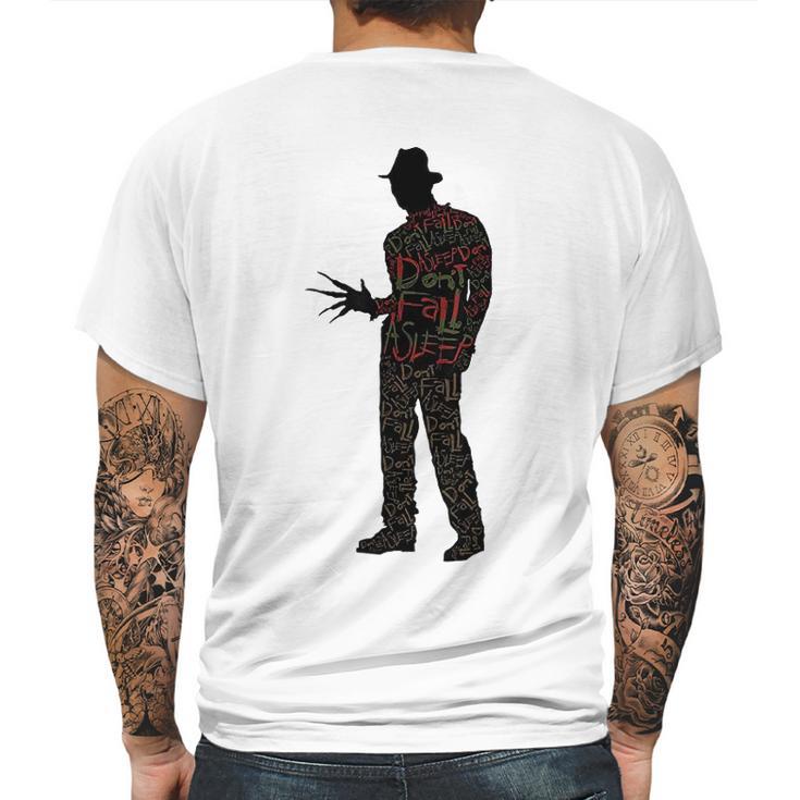 A Nightmare On Elm Street Freddy Silhouette Fill Mens Back Print T-shirt