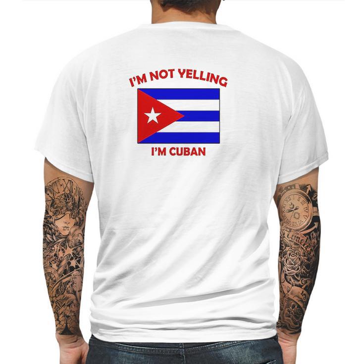 Im Not Yelling I Am Cuban Cuba Cubans Adjustable Trucker Hat Cap Mens Back Print T-shirt