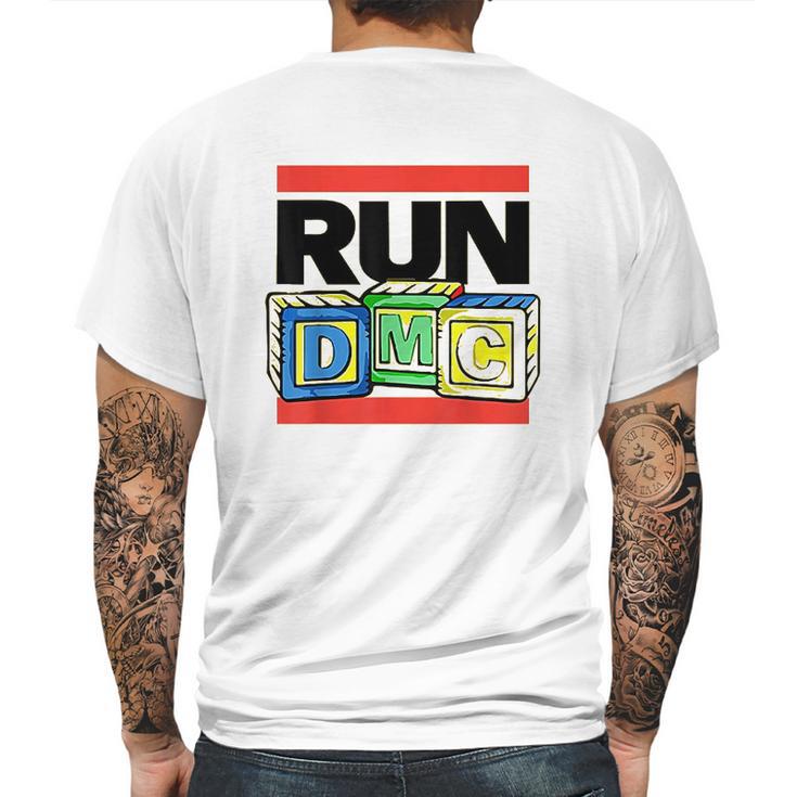 Official Run Dmc Toy Blocks Mens Back Print T-shirt