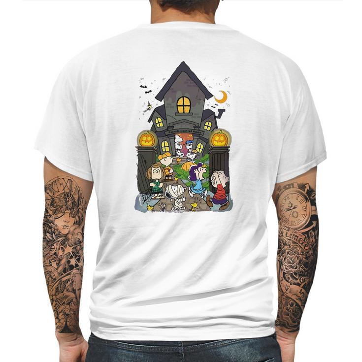 Peanuts - At Halloween Night Mens Back Print T-shirt