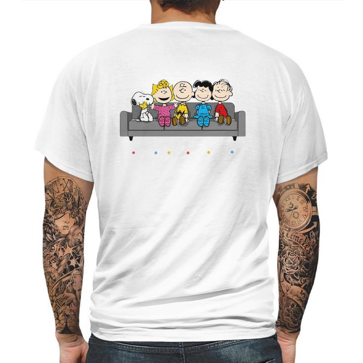 Peanuts Snoopy Friends Mens Back Print T-shirt