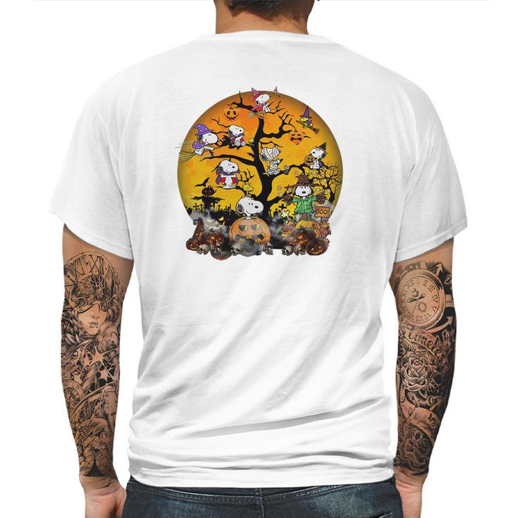 Peanuts Snoopy Halloween Tree Shirt Mens Back Print T-shirt