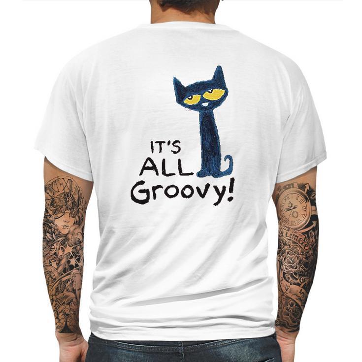 Pete The Cat Its All Groovy Mens Back Print T-shirt