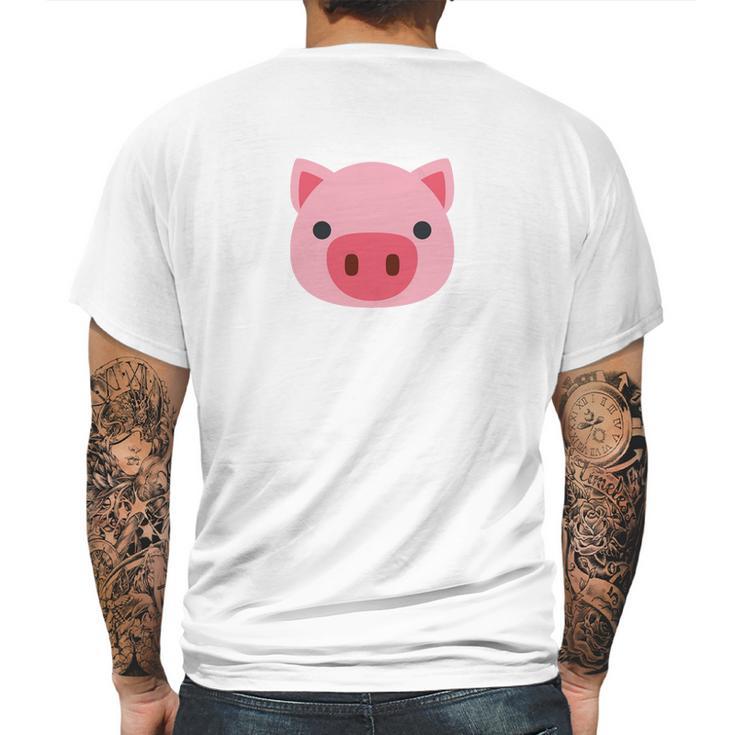 Pig Emoji Cute Porky Head Design T Little Pink Pig T Shirt Mens Back Print T-shirt