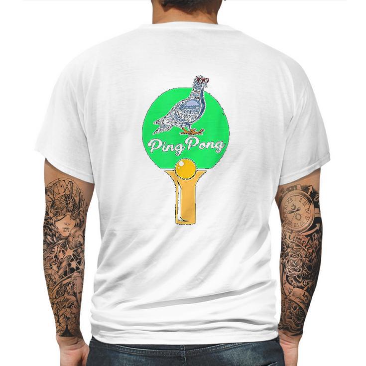 Pigeon Ping Pong Mens Back Print T-shirt