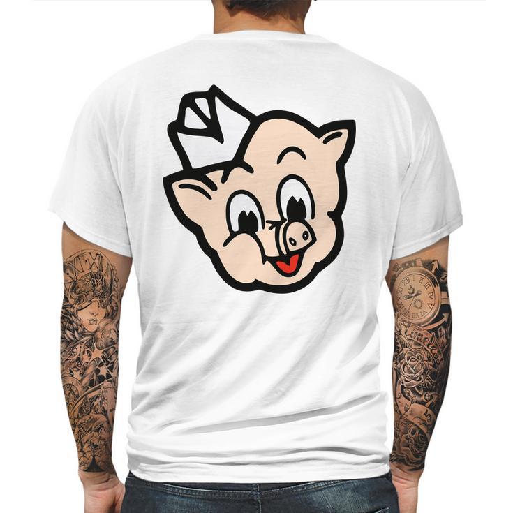 Piggly Wiggly Mascot Mens Back Print T-shirt