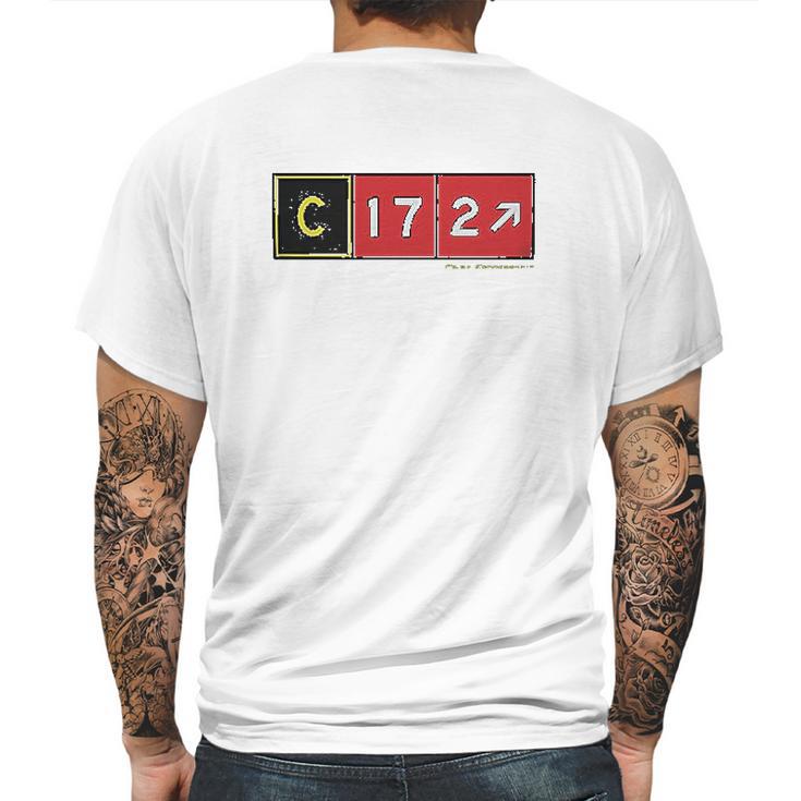 Pilot  Cessna 172 Mens Back Print T-shirt