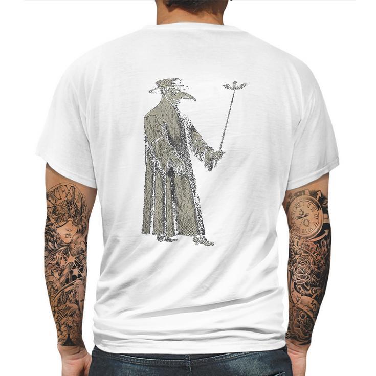 Plague Doctor Vintage Mens Back Print T-shirt