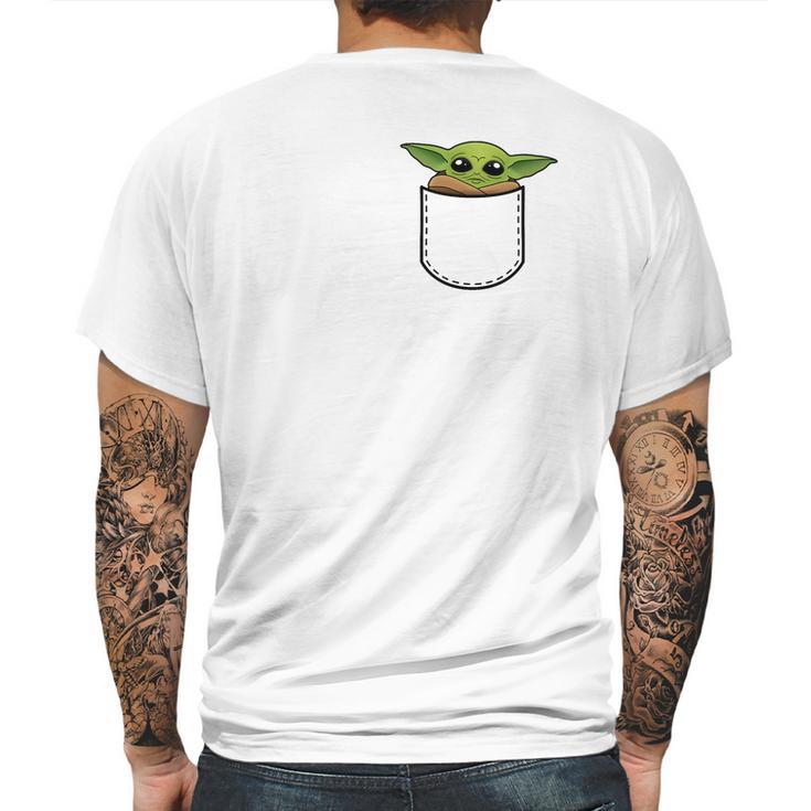 Pocket Baby Yoda Mens Back Print T-shirt