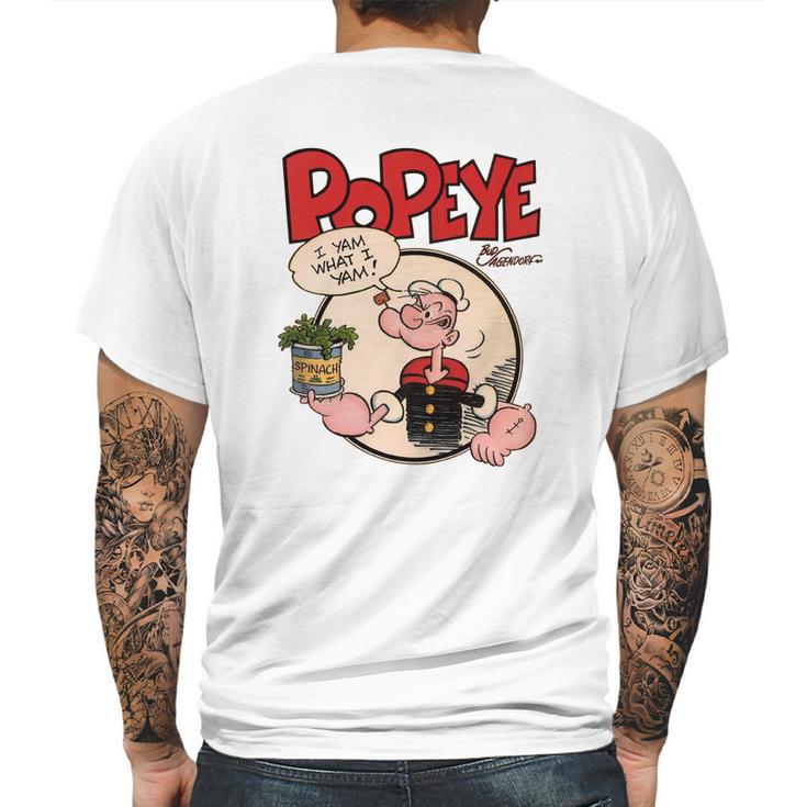 Popeye T-Shirt Mens Back Print T-shirt