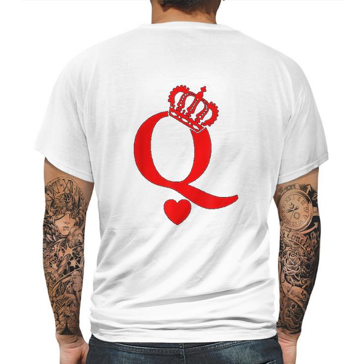 Queen Of Hearts King Of Hearts Playing Cards Deck Of Cards Mens Back Print T-shirt