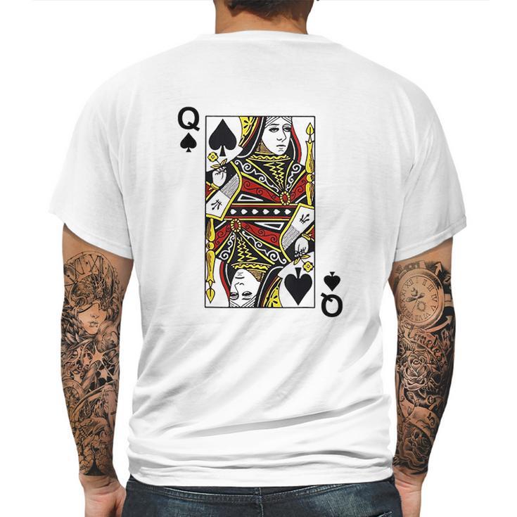 Queen Of Spades Mens Back Print T-shirt