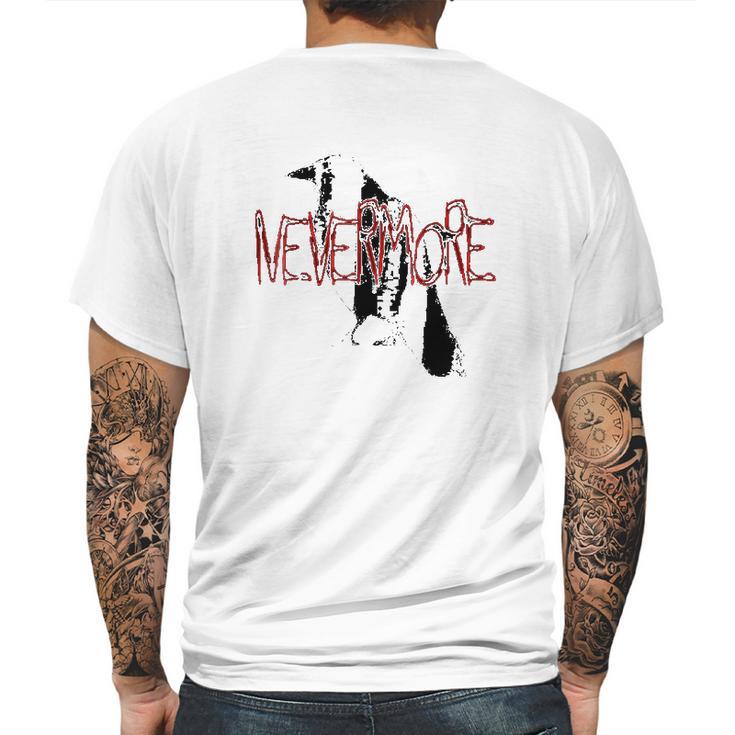 The Raven Nevermore Edgar Allan Poe Mens Back Print T-shirt