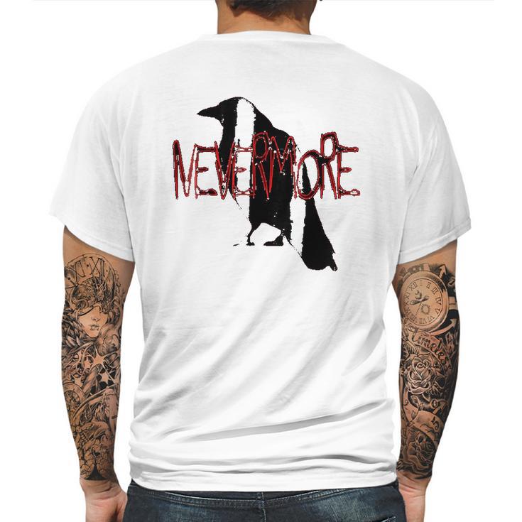 The Raven Nevermore Edgar Allan Poe Mens Back Print T-shirt