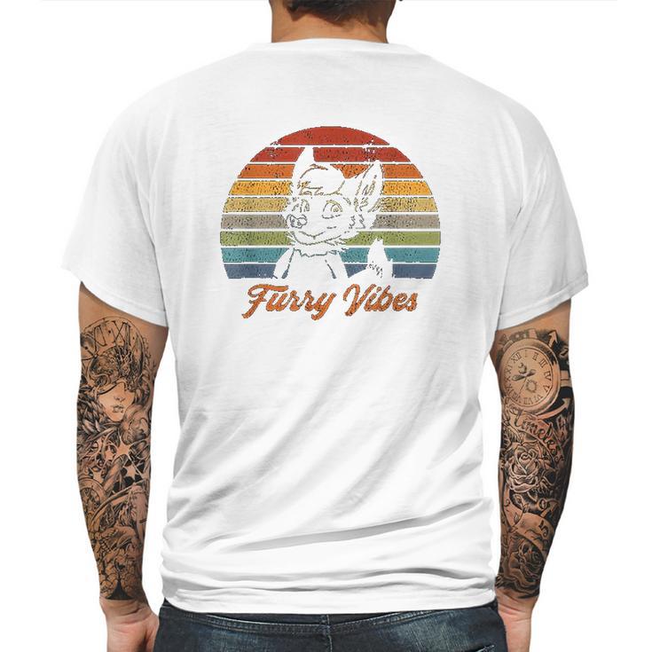 Retro Furry Fandom Furry Vibes Cute Owo Fursuit Mens Back Print T-shirt