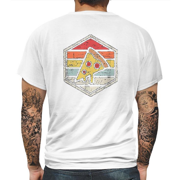 Retro Pizza  Junk Food Mens Back Print T-shirt