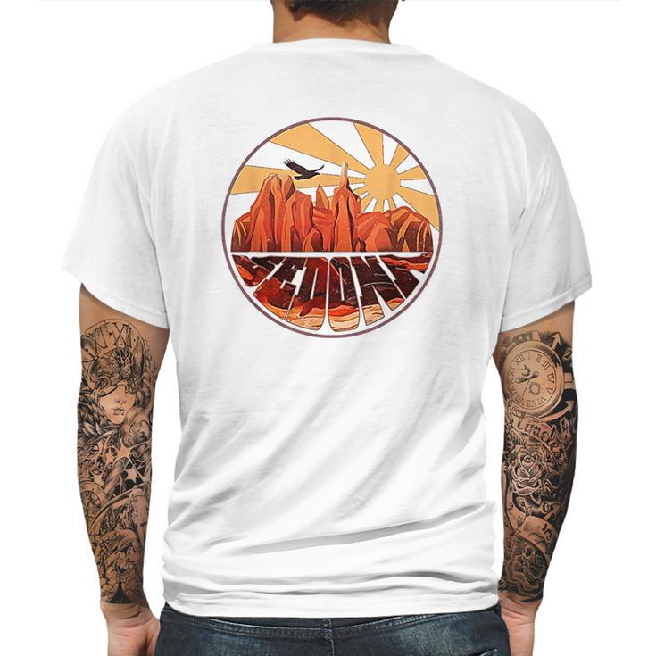 Retro Vintage Sedona Arizona Mens Back Print T-shirt